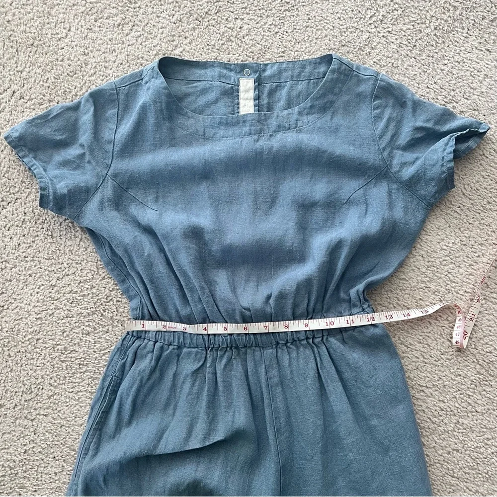 notPERFECTLINEN Light Blue Linen Jumpsuit - Picture 6 of 10